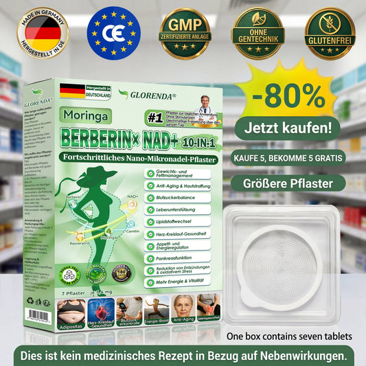 🔥 Nur noch 10 Packungen verfügbar! 30 % zusätzlicher Rabatt.  GLORENDA® Moringa · Berberin × NAD+ Advanced  10-in-1-Formel: Sicher, getestet und wirksam für Gewicht, Glukose, Verdauung und Energie.